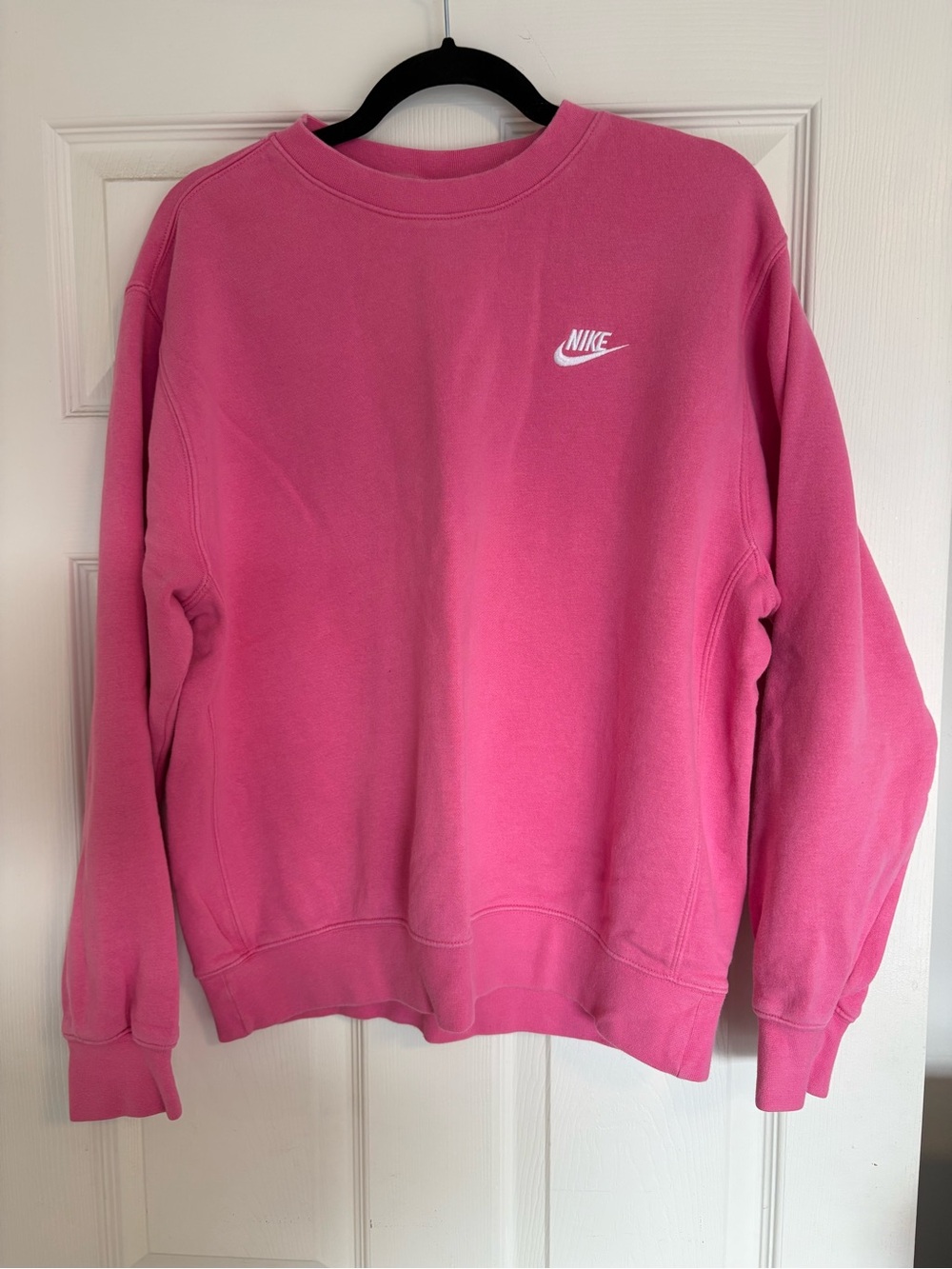 Nike Pink Crewneck Sweatshirt with White Swoosh